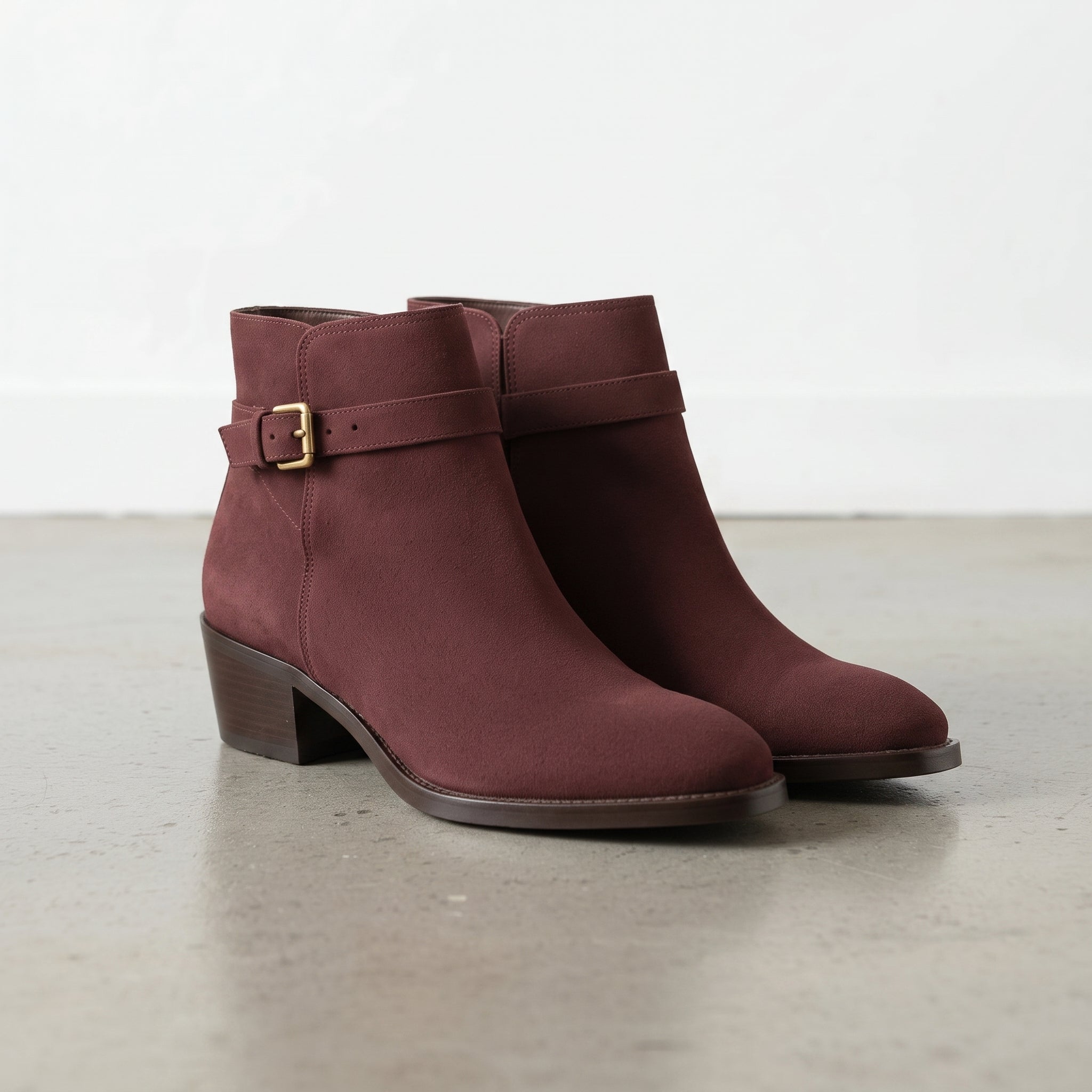 Men's Navy Blue Plain-Toe Suede Jodhpur Boots — Fradley