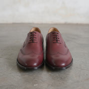 Men's Burgundy Wing-Tip Leather Derbies — Edenwood