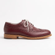 Men's Burgundy Wingtip Brogue Leather Derbys — Walton