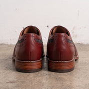 Men's Burgundy Wingtip Leather Derby Brogues — Acreholme