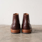 Men's Burgundy Wingtip Leather Derby Boots — Elton