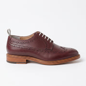 Men's Burgundy Wingtip Leather Derby Brogues — Arkendale — Arkendale