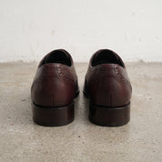 Men's Burgundy Wingtip Leather Derby Brogues — Cressley