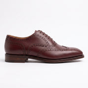 Men's Burgundy Wingtip Leather Oxfords — Dingley