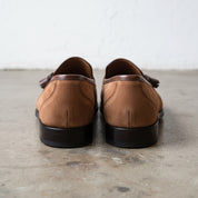 Men's Cognac Suede Tassel Loafers — Bilsdale