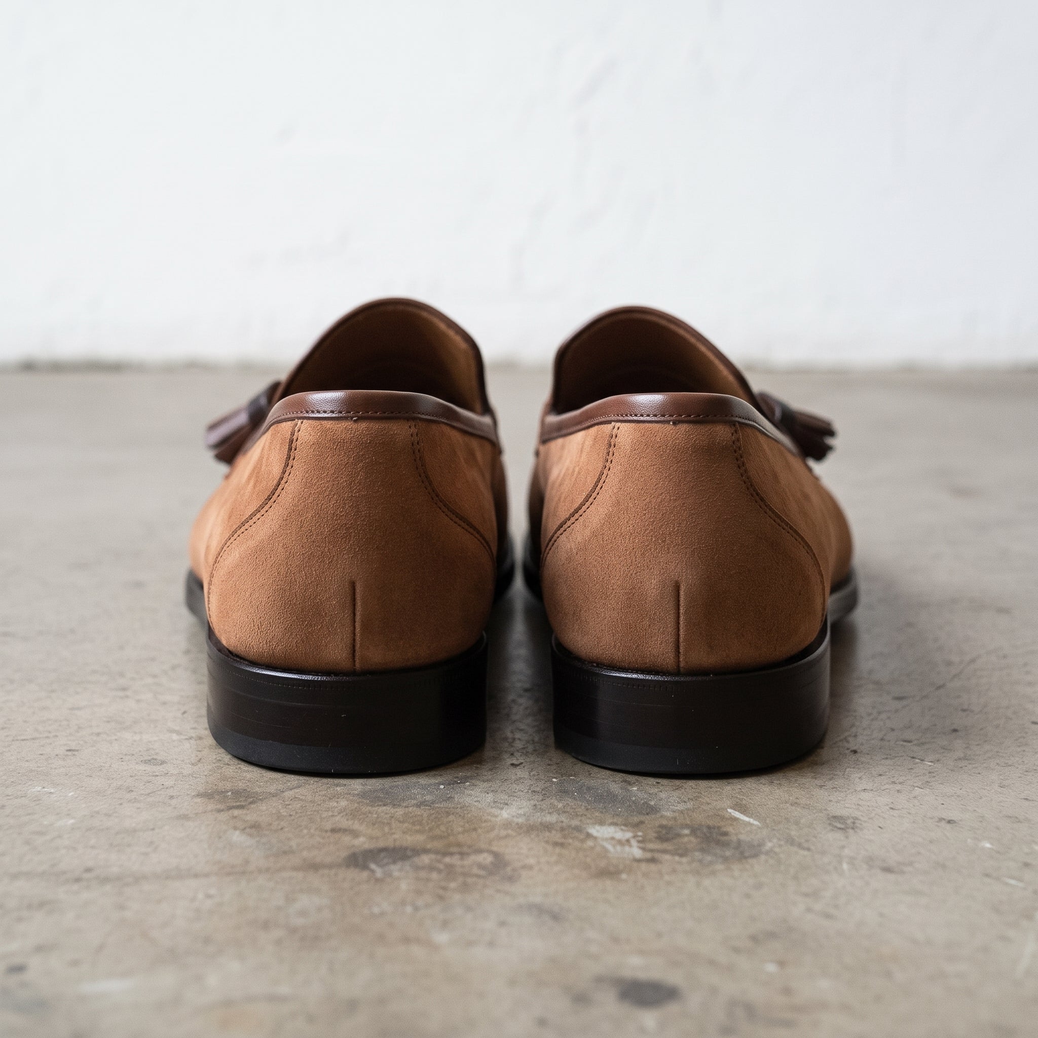 Men's Cognac Suede Tassel Loafers — Bilsdale