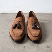 Men's Cognac Suede Tassel Loafers — Bilsdale