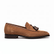 Men's Cognac Suede Tassel Loafers — Bilsdale