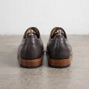Men's Dark Brown Cap-Toe Leather Brogues — Loxton