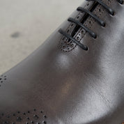 Men's Dark Brown Cap-Toe Leather Brogues — Loxton