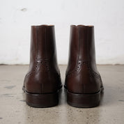 Men's Dark Brown Cap-Toe Leather Oxford Boots — Torrington