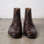 Men's Dark Brown Cap-Toe Leather Oxford Boots — Torrington