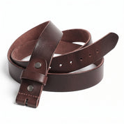 Men's Dark Brown Leather Belt — Batford