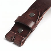 Men's Dark Brown Leather Belt — Batford