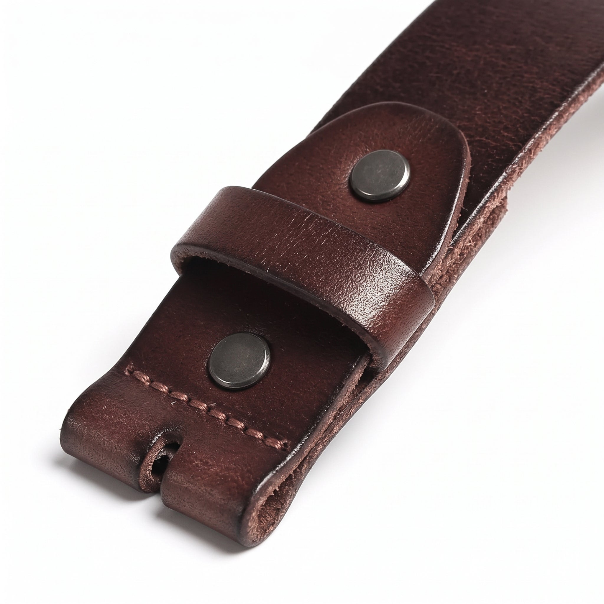 Men's Dark Brown Leather Belt — Batford