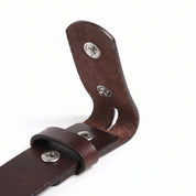 Men's Dark Brown Leather Belt — Batford