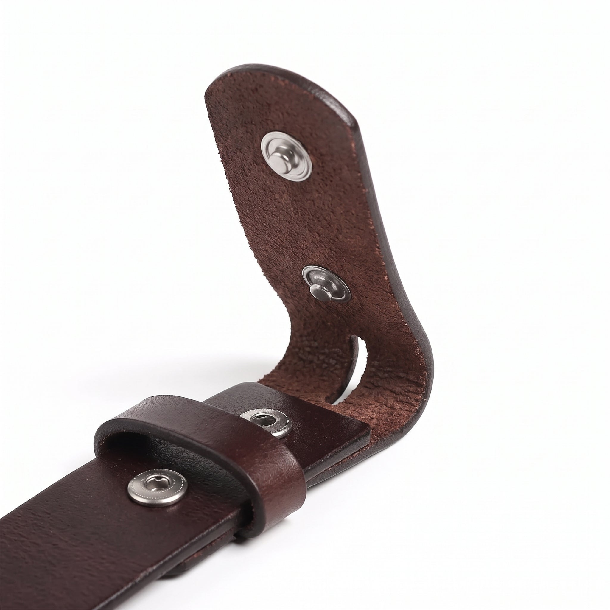 Men's Dark Brown Leather Belt — Batford