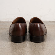 Men's Dark Brown Leather Penny Loafers — Falconer