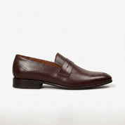 Men's Dark Brown Leather Penny Loafers — Falconer