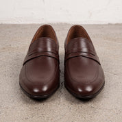 Men's Dark Brown Leather Penny Loafers — Falconer