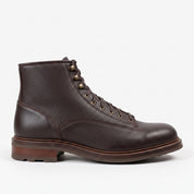 Men's Dark Brown Pebbled Leather Monkey Boots — Brice
