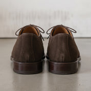 Men's Dark Brown Plain-Toe Suede Oxfords — Pinfold — Pinfold