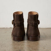 Men's Dark Brown Plain-Toe Suede Jodhpur Boots — Elmhurst
