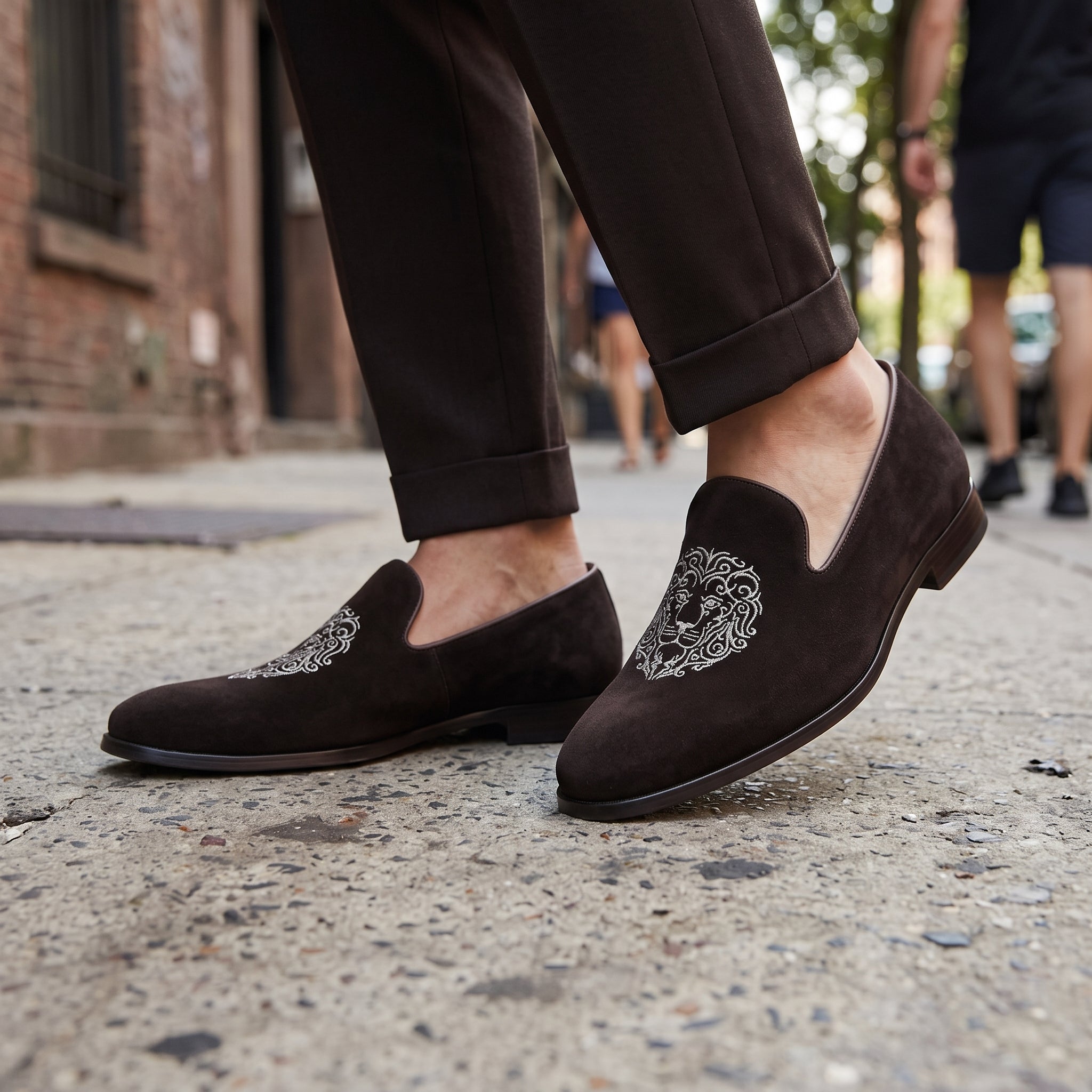 Handcrafted Men's Velvet Loafers