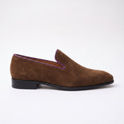 Men's Dark Brown Suede Belgian Loafers — Gosnell — Gosnell