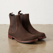 Men's Dark Brown Suede Chelsea Boots — Addingham