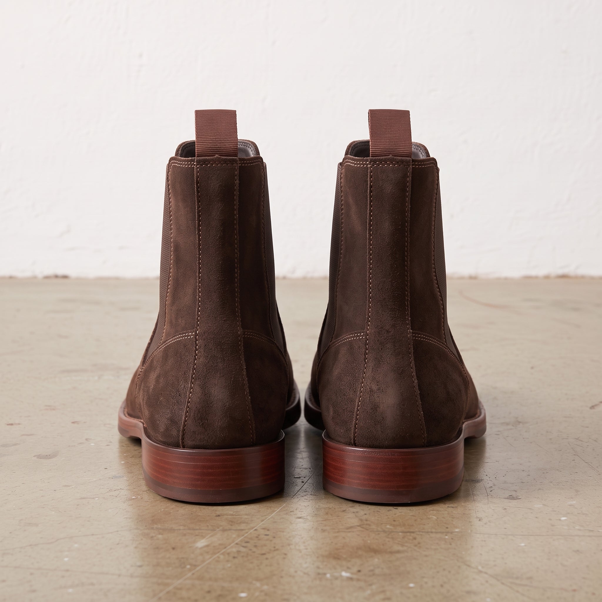 Men's Dark Brown Suede Chelsea Boots — Addingham