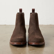 Men's Dark Brown Suede Chelsea Boots — Addingham