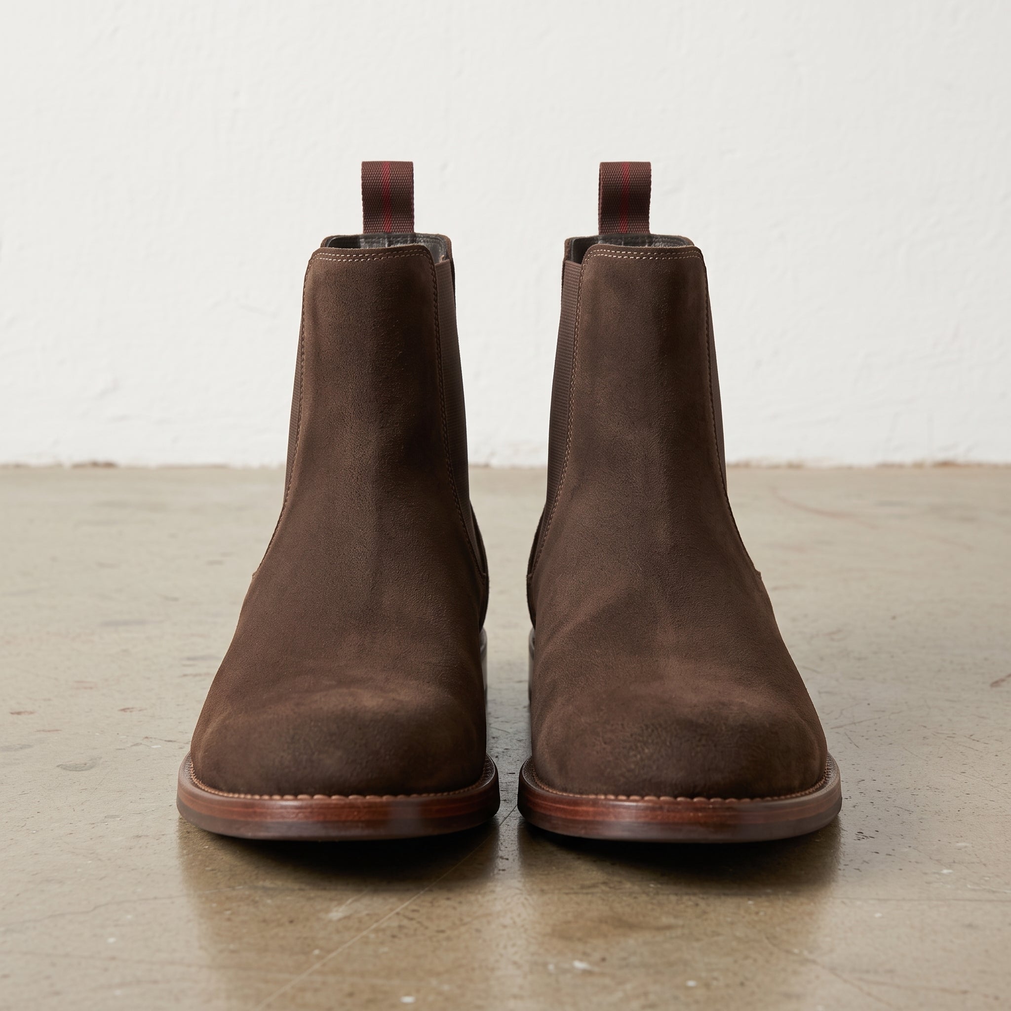 Men's Dark Brown Suede Chelsea Boots — Addingham