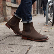 Men's Dark Brown Suede Chelsea Boots — Addingham