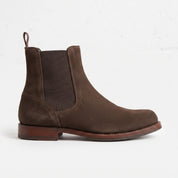Men's Dark Brown Suede Chelsea Boots — Addingham