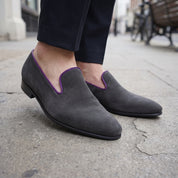 Men's Dark Grey Suede Moccasins — Gosnell — Gosnell