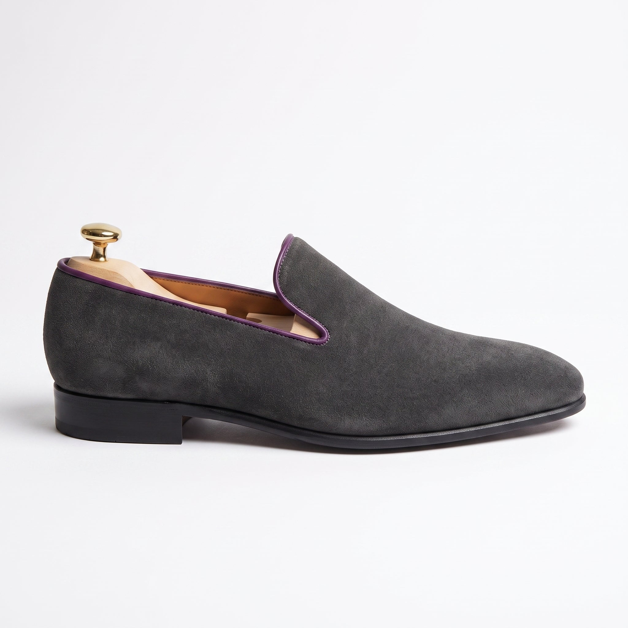 Men's Dark Grey Suede Moccasins — Gosnell — Gosnell