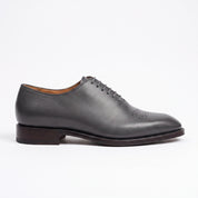 Men's Dark Grey Brogue Leather Oxfords — Chadburn