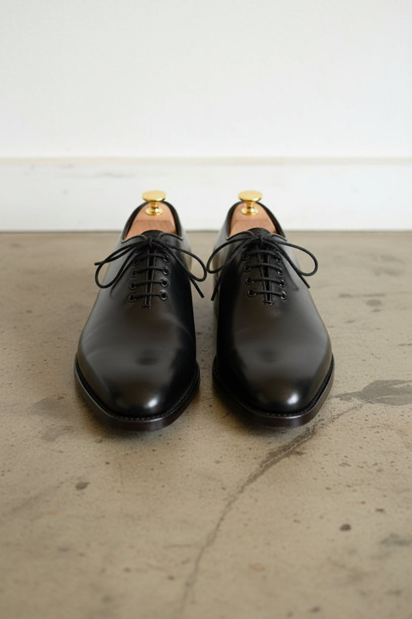 Mens Dress Oxfords Shoes, Mens Black leather formal shoes, Mens shoes - front-view