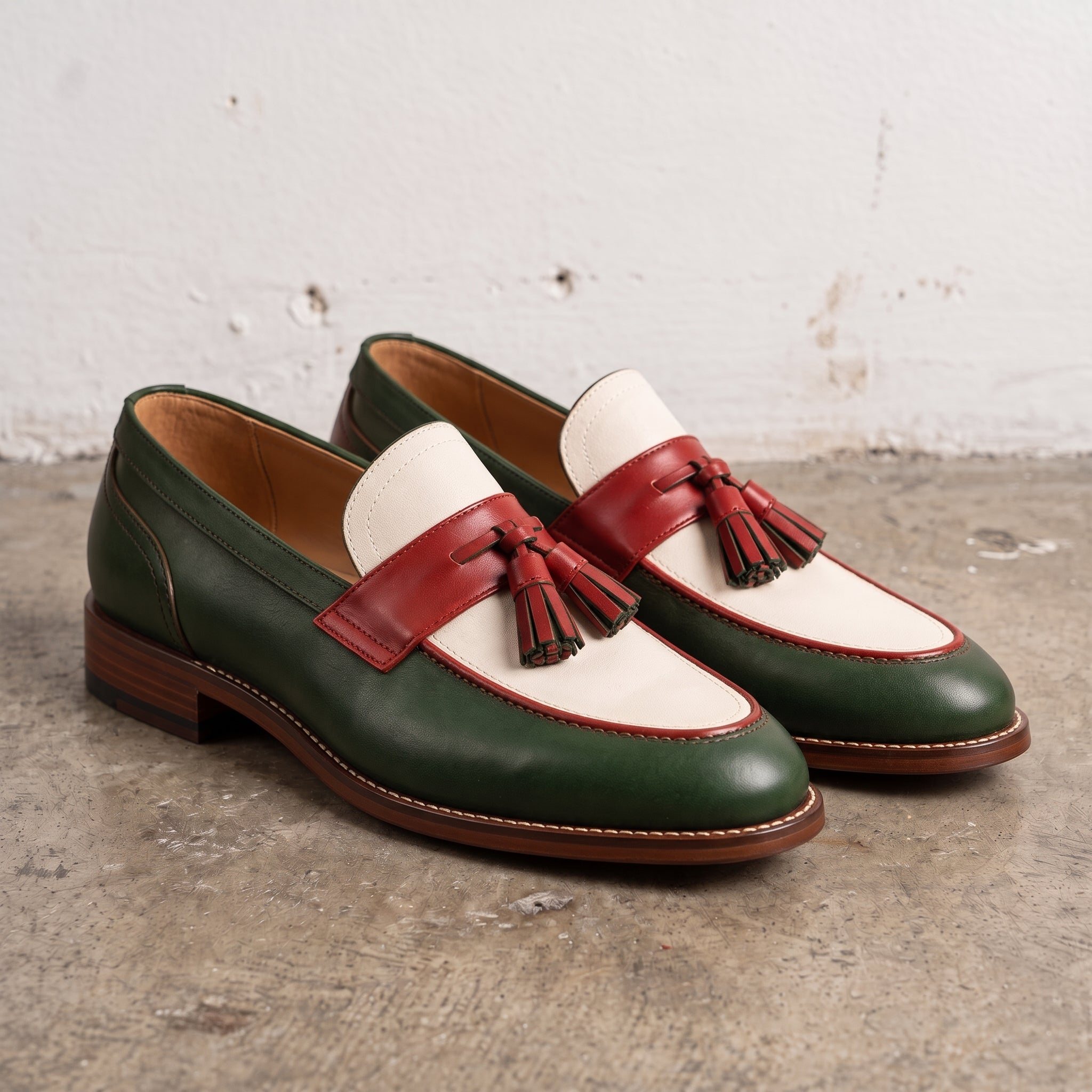 Men's Tri-Color Tassel Loafers — Goldsmith