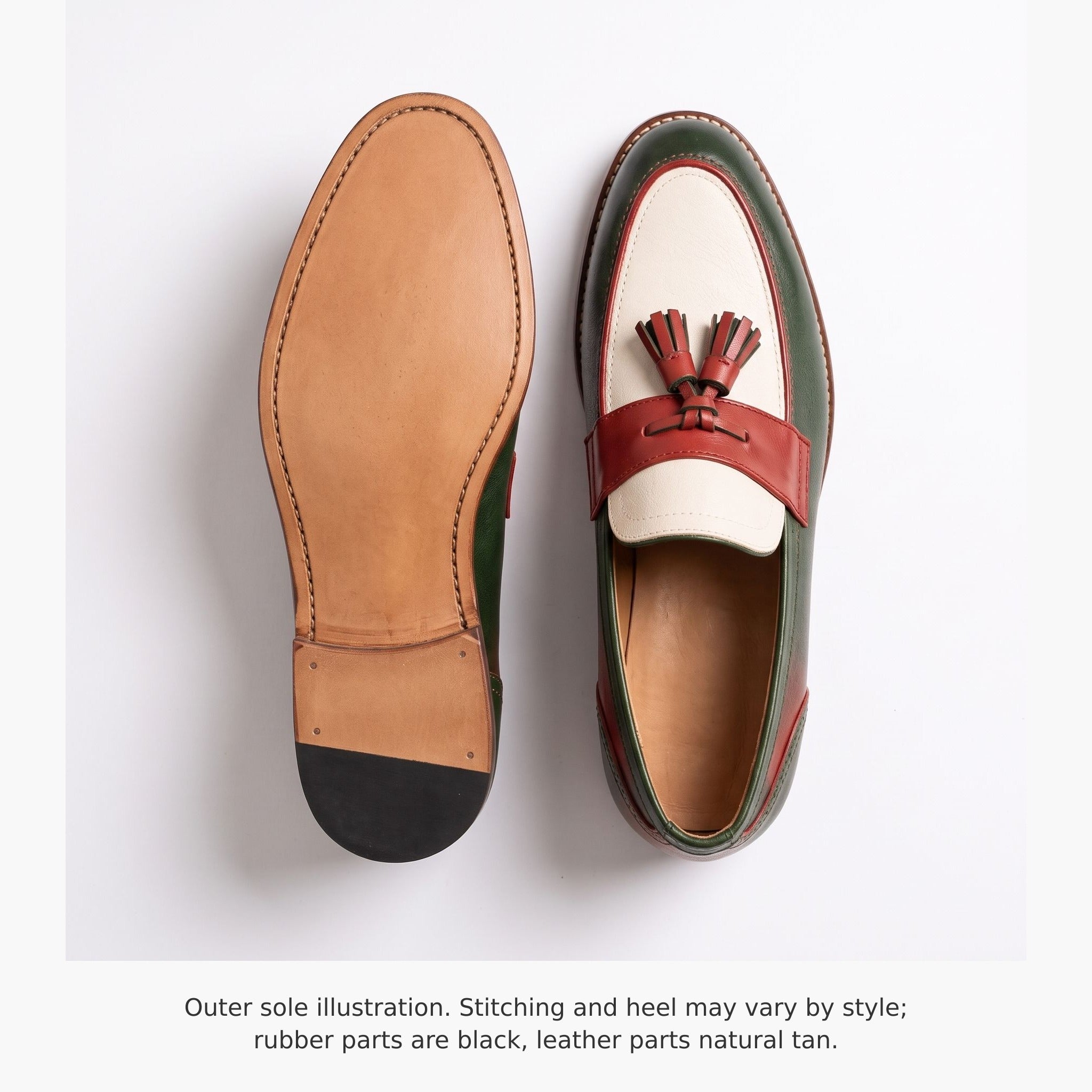 Men's Tri-Color Tassel Loafers — Goldsmith