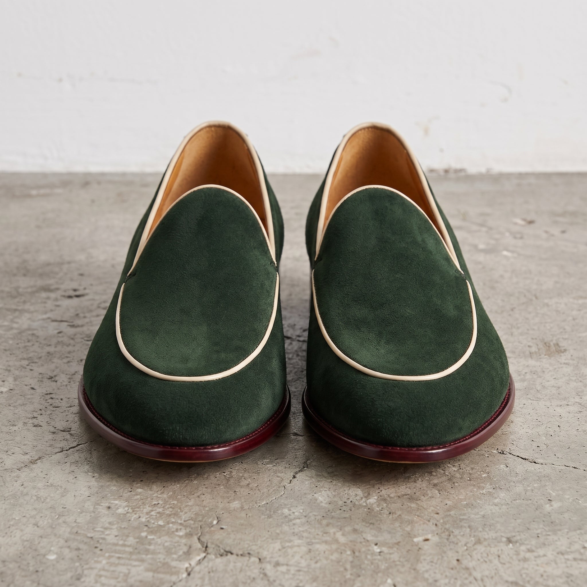 Men's Green Suede Loafers — Acroyd