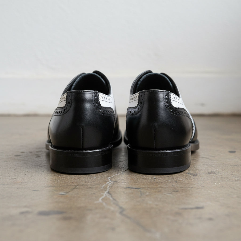 Mens Formal Shoes, Men Black Wing Tip Two Tone Spectator Shoes, Mens Shoes