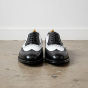 Mens Formal Shoes, Men Black Wing Tip Two Tone Spectator Shoes, Mens Shoes