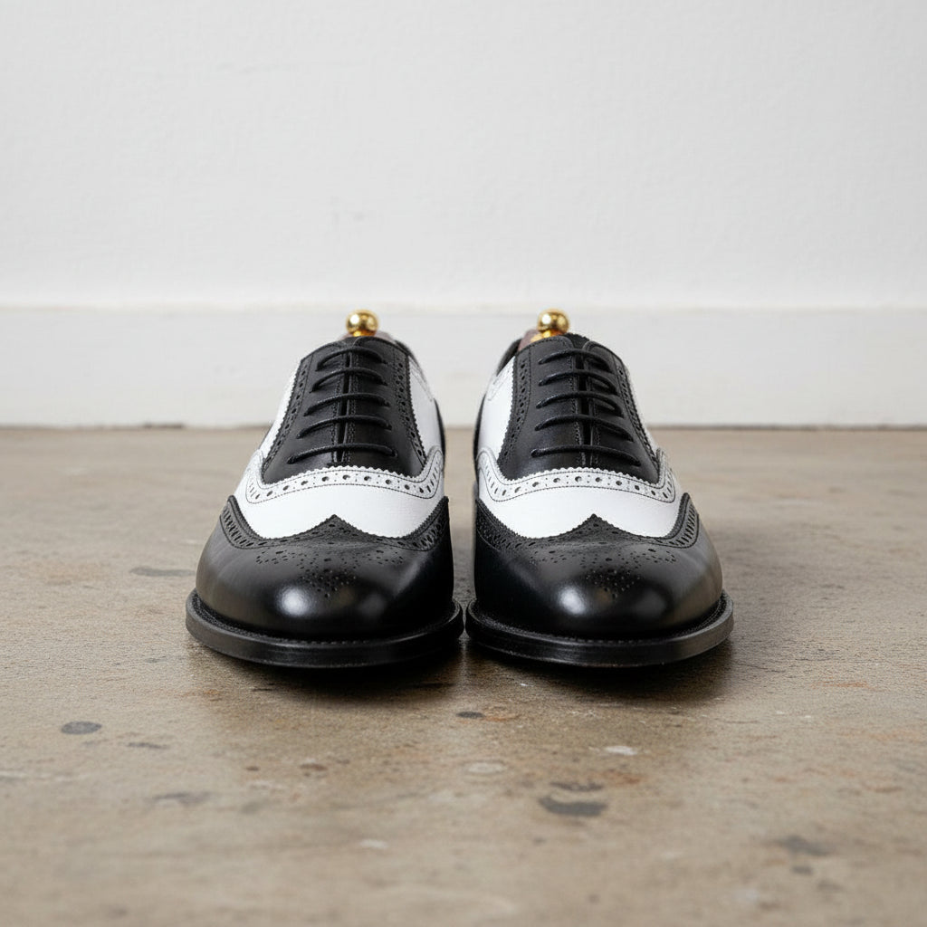 Mens Formal Shoes, Men Black Wing Tip Two Tone Spectator Shoes, Mens Shoes US 13 / Black / 2E Mens Formal Shoes, Men Black Wing Tip Two Tone Spectator Shoes, Mens Shoes US 13 / Black / 2E