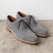 Men's Gray Cap-Toe Suede Oxfords — Gilwell