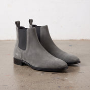 Men's Gray Suede Chelsea Boots — Bayham