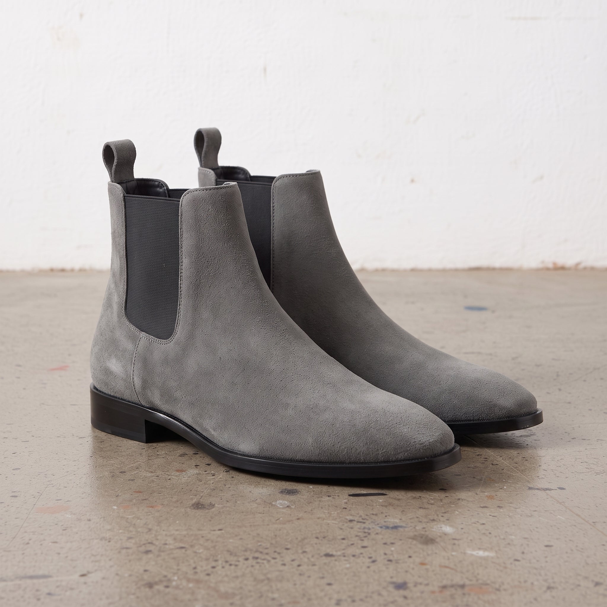 Men's Gray Suede Chelsea Boots — Bayham