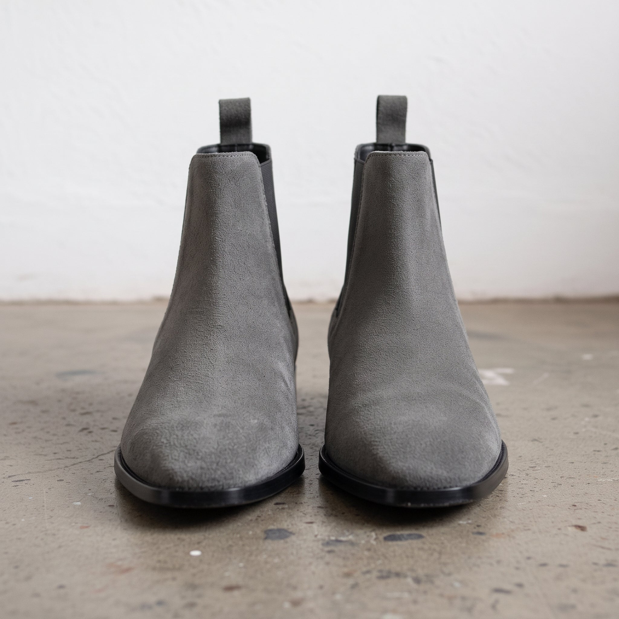 Men's Gray Suede Chelsea Boots — Bayham