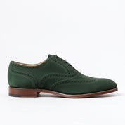Men's Green Wingtip Suede Oxfords — Galsworthy
